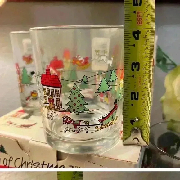 Jamestown, The Joy of Christmas, 14oz Glassware, Old Fashioned, Set of 2 60s - Picture 5 of 8